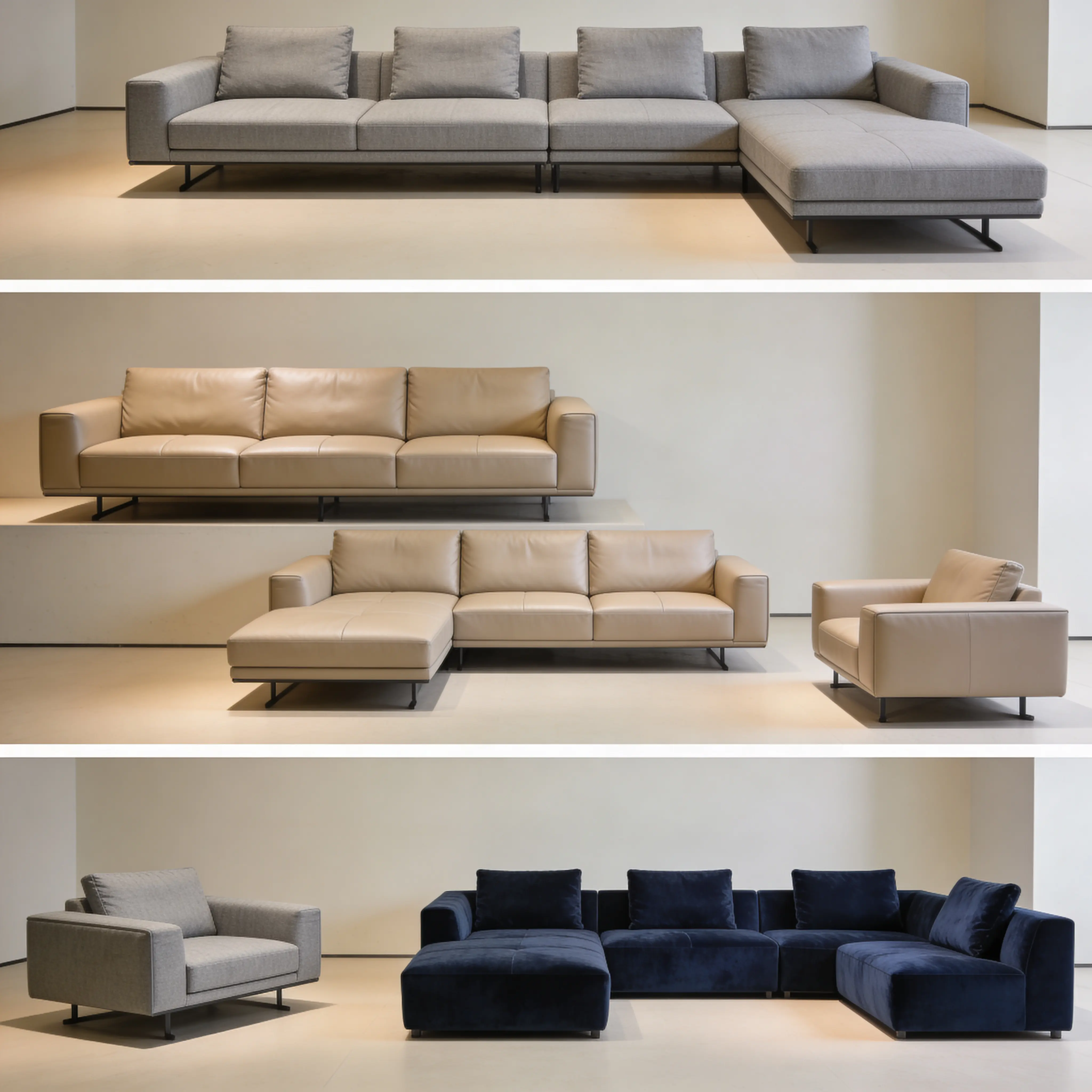 Grand U-shaped sofa for large living rooms in Colombo