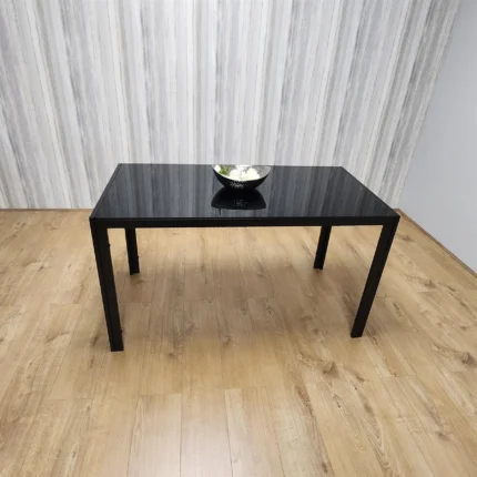 Black Glass Dining Table