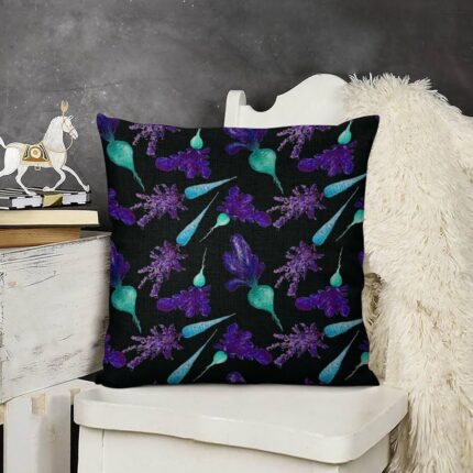Vegan Beet Pattern Pillow